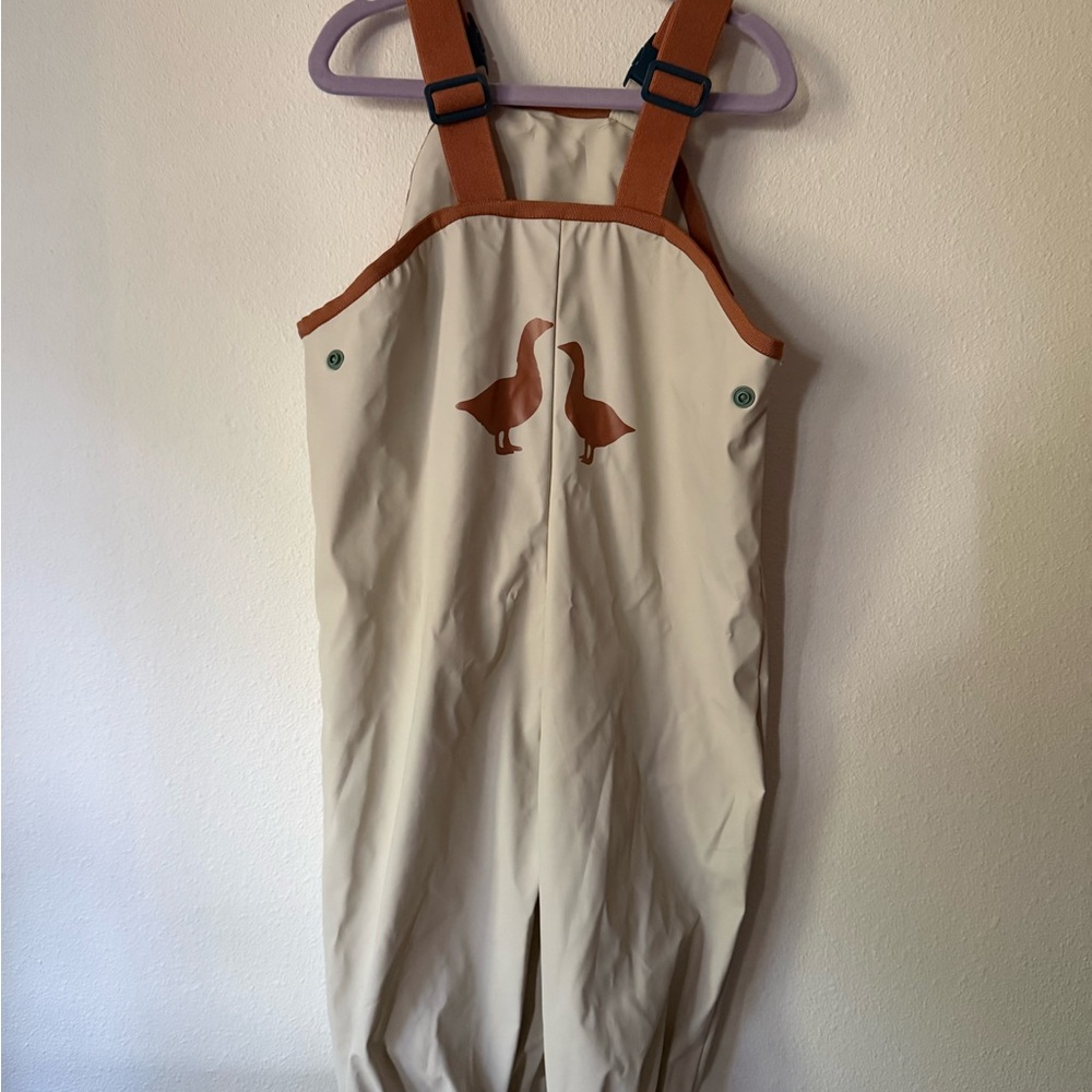 NWOT Goose and Gander cream rain suit size 3T